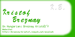 kristof breznay business card